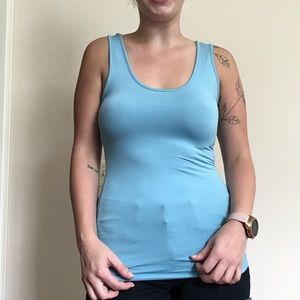 Blue Fitted Tank